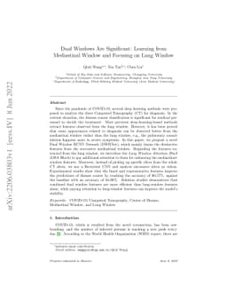 Dual Windows Are Significant: Learning from Mediastinal Window and
  Focusing on Lung Window