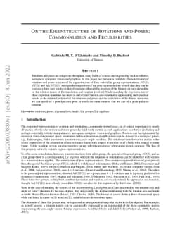 On the Eigenstructure of Rotations and Poses: Commonalities and
  Peculiarities