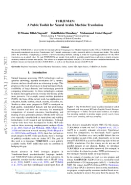 TURJUMAN: A Public Toolkit for Neural Arabic Machine Translation