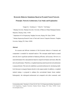 Hysteretic Behavior Simulation Based on Pyramid Neural
  Network:Principle, Network Architecture, Case Study and Explanation