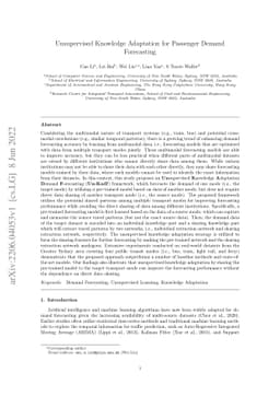 Unsupervised Knowledge Adaptation for Passenger Demand Forecasting