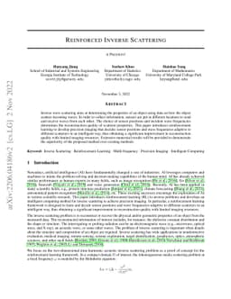 Reinforced Inverse Scattering
