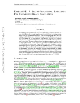 ExpressivE: A Spatio-Functional Embedding For Knowledge Graph Completion