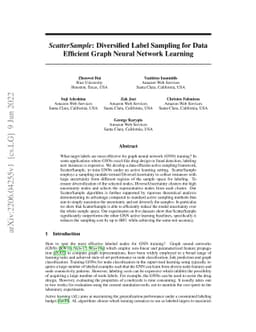 ScatterSample: Diversified Label Sampling for Data Efficient Graph
  Neural Network Learning