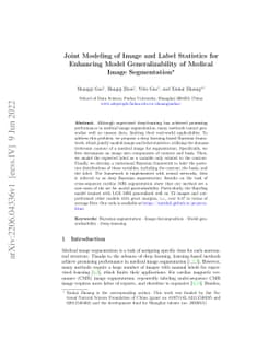 Joint Modeling of Image and Label Statistics for Enhancing Model
  Generalizability of Medical Image Segmentation
