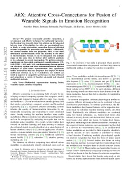 AttX: Attentive Cross-Connections for Fusion of Wearable Signals in
  Emotion Recognition