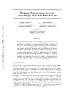 Minimax Optimal Algorithms for Fixed-Budget Best Arm Identification