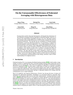 On the Unreasonable Effectiveness of Federated Averaging with
  Heterogeneous Data