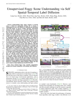Unsupervised Foggy Scene Understanding via Self Spatial-Temporal Label
  Diffusion