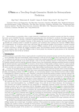 $\mathsf{G^2Retro}$ as a Two-Step Graph Generative Models for
  Retrosynthesis Prediction