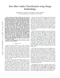 Zero-Shot Audio Classification using Image Embeddings