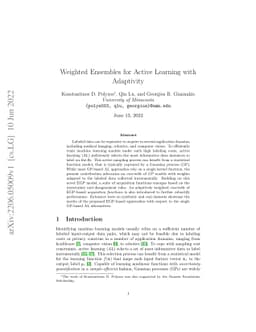 Weighted Ensembles for Active Learning with Adaptivity