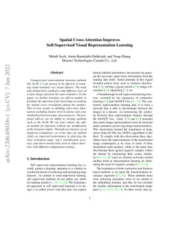 Spatial Cross-Attention Improves Self-Supervised Visual Representation
  Learning