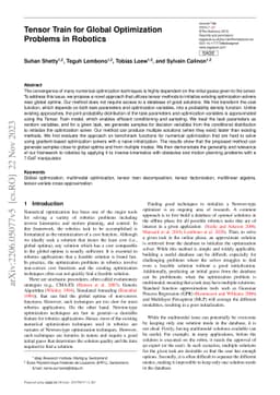 Tensor Train for Global Optimization Problems in Robotics