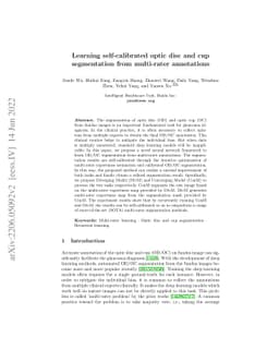 Learning self-calibrated optic disc and cup segmentation from
  multi-rater annotations