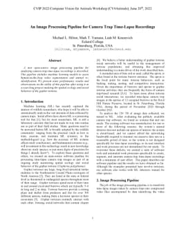 An Image Processing Pipeline for Camera Trap Time-Lapse Recordings