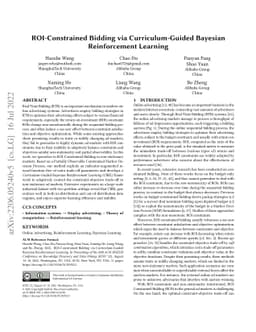 ROI-Constrained Bidding via Curriculum-Guided Bayesian Reinforcement
  Learning