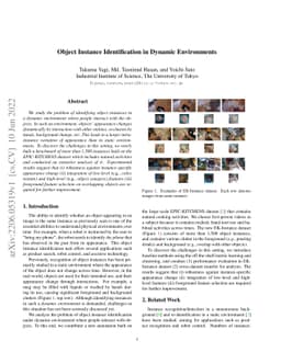 Object Instance Identification in Dynamic Environments