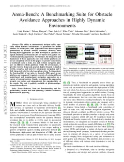 Arena-Bench: A Benchmarking Suite for Obstacle Avoidance Approaches in
  Highly Dynamic Environments