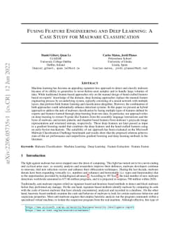 Fusing Feature Engineering and Deep Learning: A Case Study for Malware
  Classification