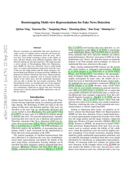 Bootstrapping Multi-view Representations for Fake News Detection