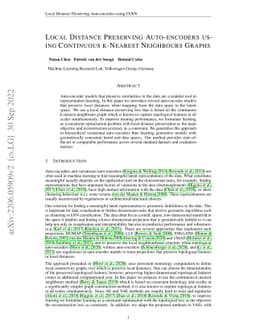 Local Distance Preserving Auto-encoders using Continuous k-Nearest
  Neighbours Graphs