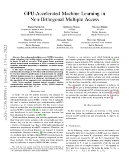 GPU-Accelerated Machine Learning in Non-Orthogonal Multiple Access