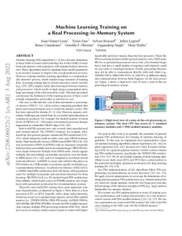 Machine Learning Training on a Real Processing-in-Memory System