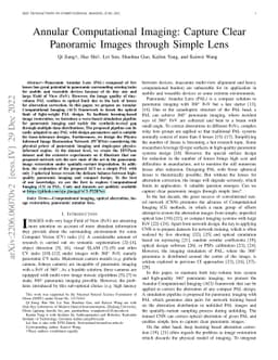 Annular Computational Imaging: Capture Clear Panoramic Images through
  Simple Lens