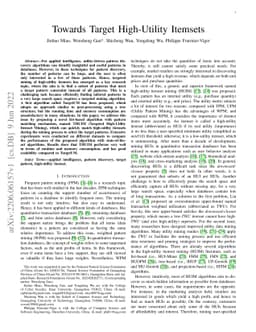Towards Target High-Utility Itemsets