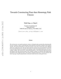 Towards Constructing Finer then Homotopy Path Classes