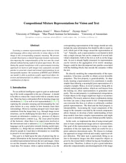 Compositional Mixture Representations for Vision and Text
