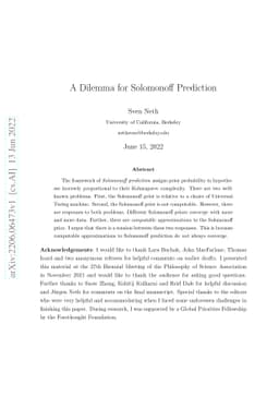 A Dilemma for Solomonoff Prediction