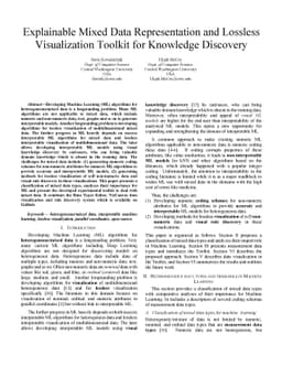Explainable Mixed Data Representation and Lossless Visualization Toolkit
  for Knowledge Discovery