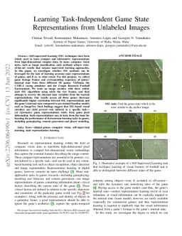 Learning Task-Independent Game State Representations from Unlabeled
  Images