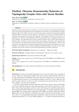 FibeRed: Fiberwise Dimensionality Reduction of Topologically Complex
  Data with Vector Bundles
