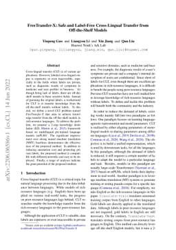 FreeTransfer-X: Safe and Label-Free Cross-Lingual Transfer from
  Off-the-Shelf Models