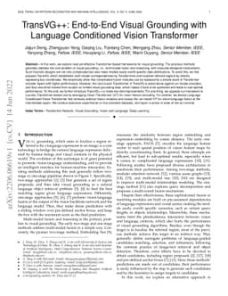 TransVG++: End-to-End Visual Grounding with Language Conditioned Vision
  Transformer
