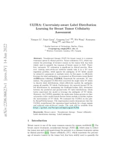 ULTRA: Uncertainty-aware Label Distribution Learning for Breast Tumor
  Cellularity Assessment