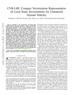 CVR-LSE: Compact Vectorization Representation of Local Static
  Environments for Unmanned Ground Vehicles