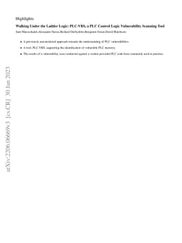 Walking Under the Ladder Logic: PLC-VBS, a PLC Control Logic
  Vulnerability Discovery Tool