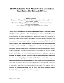 PROACT: Parallel Multi-Miner Proof of Accumulated Trust Protocol for
  Internet of Drones