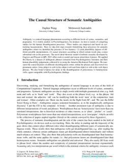 The Causal Structure of Semantic Ambiguities