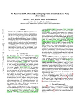 An Accurate HDDL Domain Learning Algorithm from Partial and Noisy
  Observations