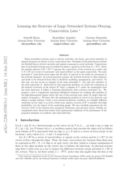 Learning the Structure of Large Networked Systems Obeying Conservation
  Laws