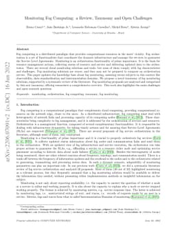 Monitoring Fog Computing: a Review, Taxonomy and Open Challenges
