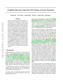 GraphFM: Improving Large-Scale GNN Training via Feature Momentum