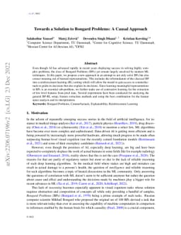 Towards a Solution to Bongard Problems: A Causal Approach