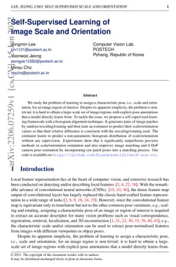 Self-Supervised Learning of Image Scale and Orientation