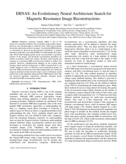 ERNAS: An Evolutionary Neural Architecture Search for Magnetic Resonance
  Image Reconstructions